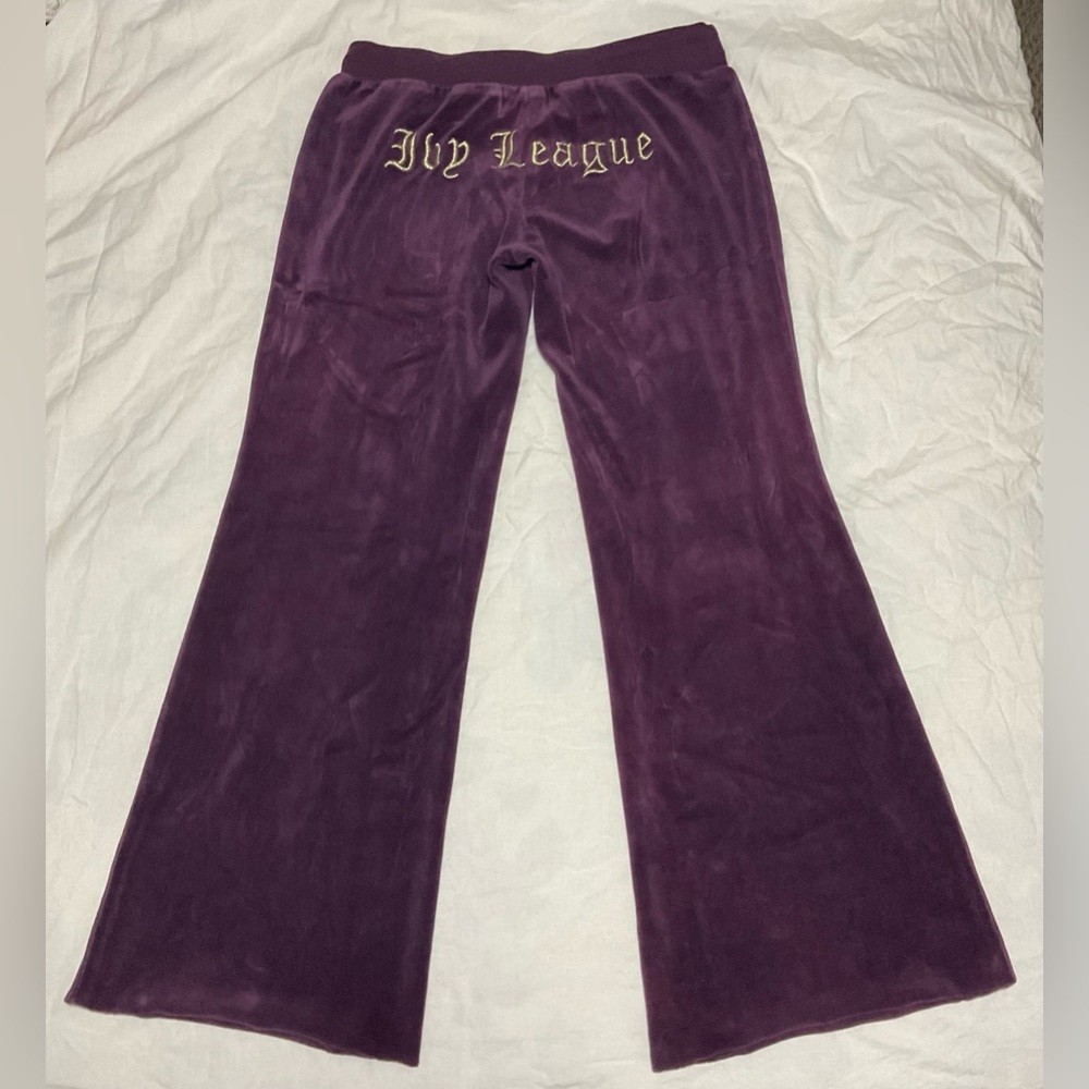 Vintage Juicy Couture Purple Ivy League Velour Sweatpants